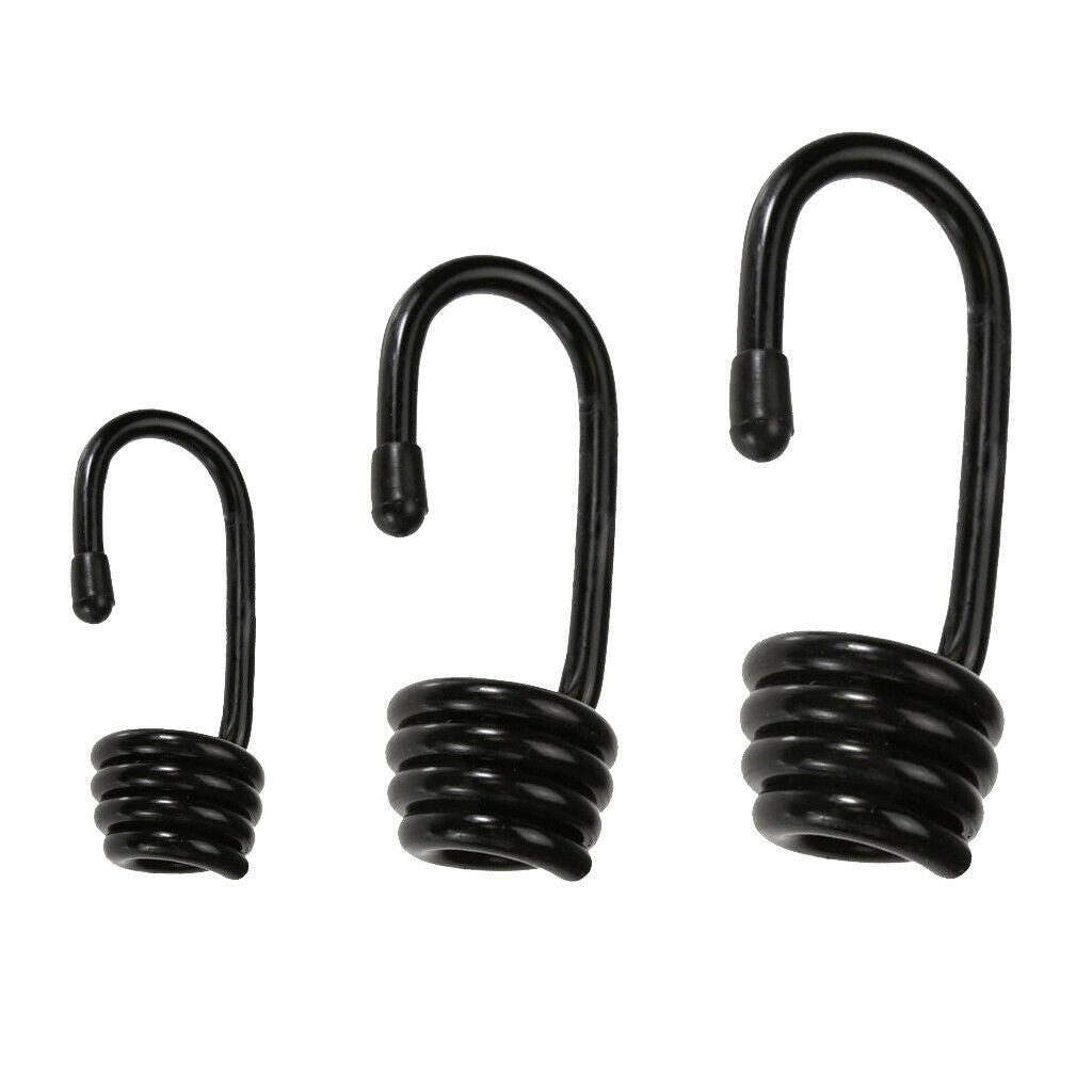 20x Heavy Duty Plastic-coated Bungee Shock Cord Hook Wire Hooks for 10mm