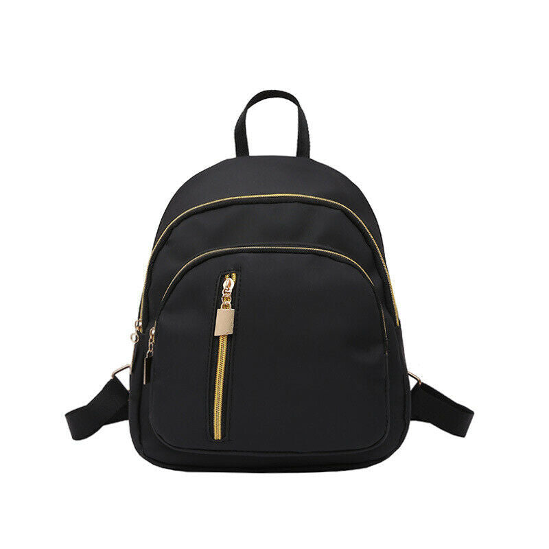 Women Backpack Black Trendy Small Travel School Nylon Handbag Shoulder Bag New