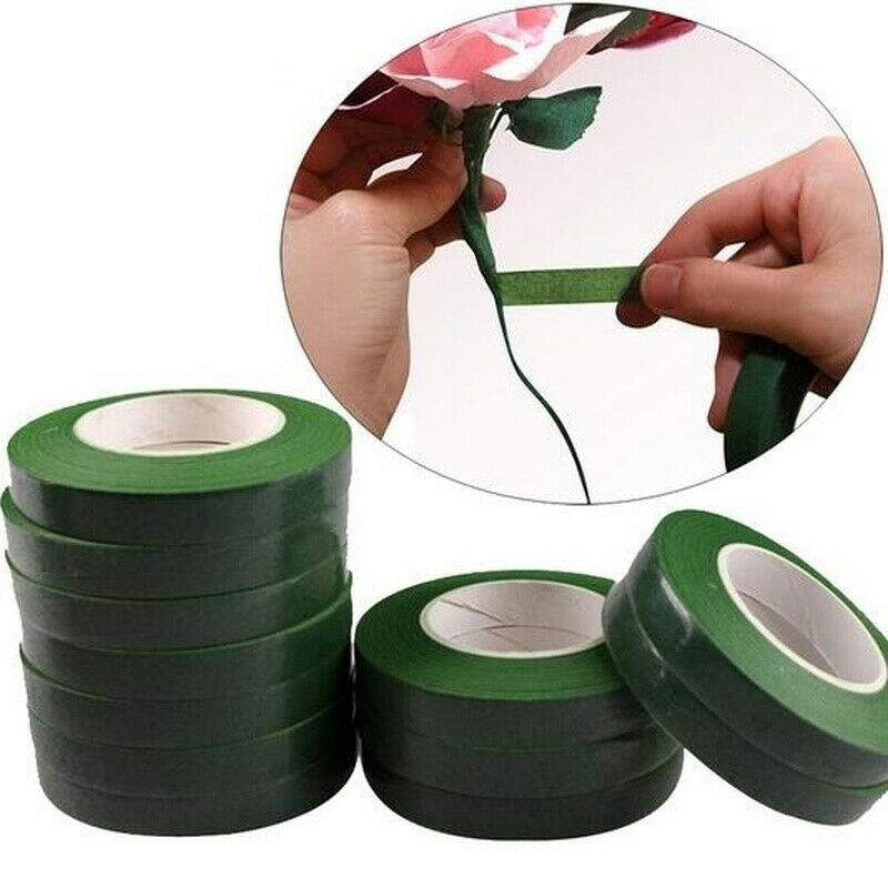 30M Self-adhesive Green Paper Tape Grafting Film Floral Stem Garland Wrea.l8