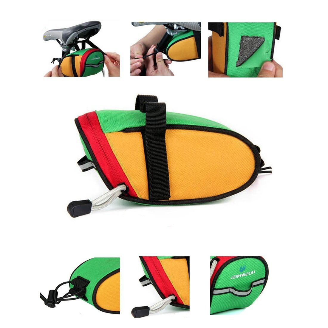 Green Roswheel Bike Bicycle Tail Mountain Bike Tail Saddle Bag Pouch Seat Bag