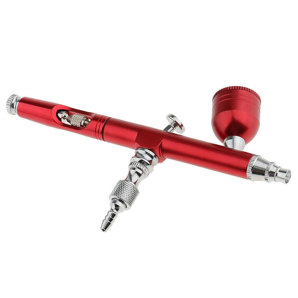 Gravity Feed Spray Gun Airbrush Gun Tattoo Nail Art - Red