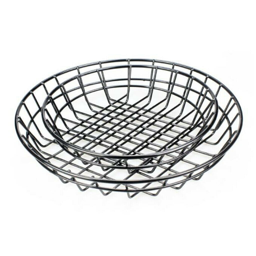 2x S + L Metall Fast Food Baskets Restaurant For Hamburger Fries