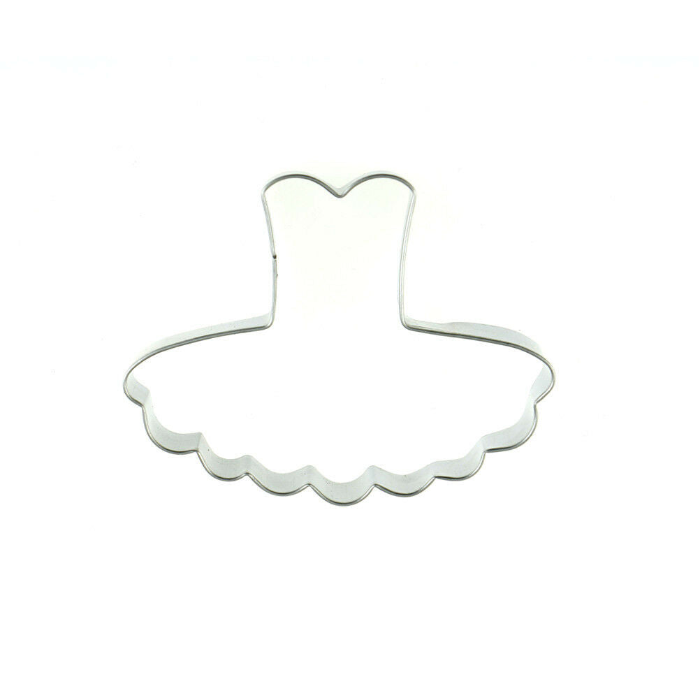 ballet dress shape cookie cutter fondant cake sugarcraft mold deco.l8