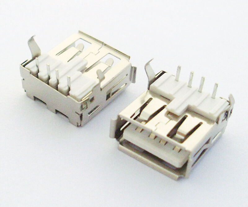 1pc USB 4 Pin 90Â° Jack Female USB Connector for PC Use
