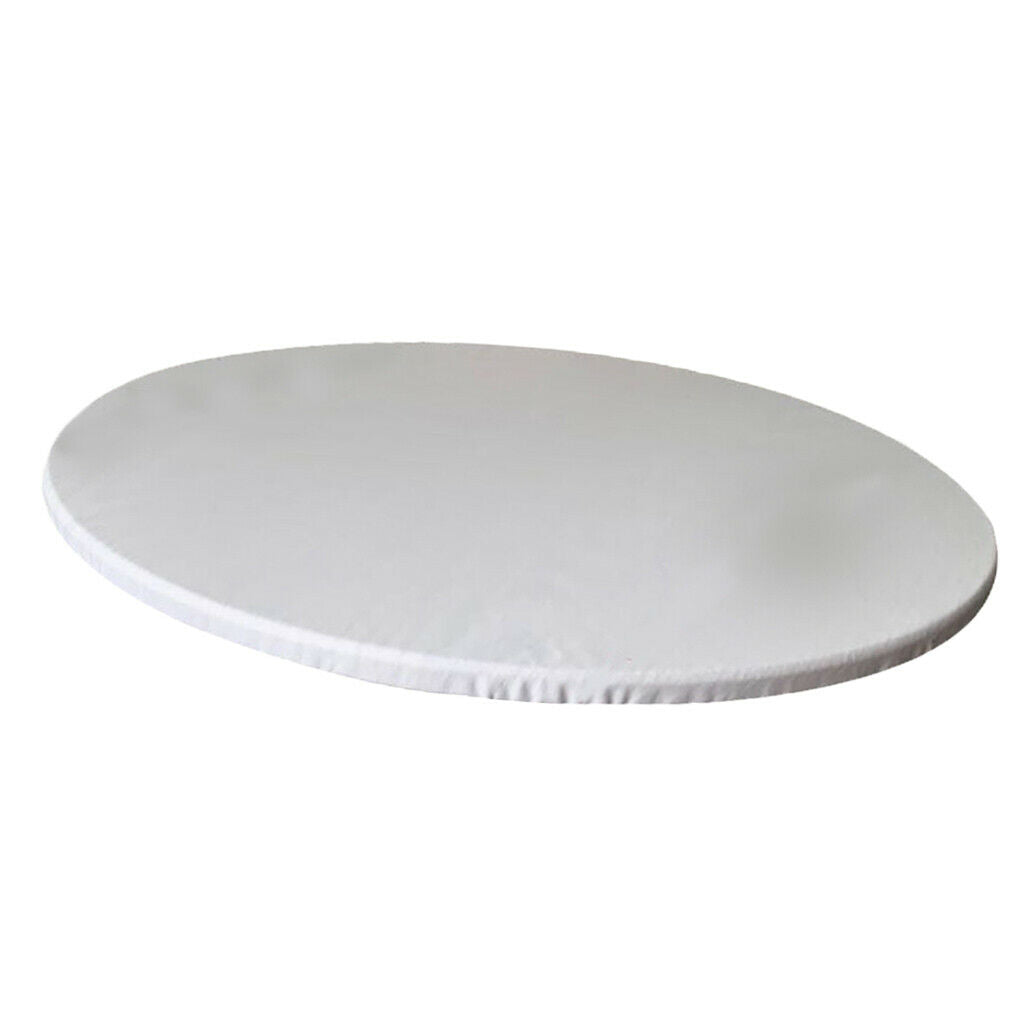 2-Pack Fitted Table Cover Round Tablecloths 120cm Dia for Catering Banquet
