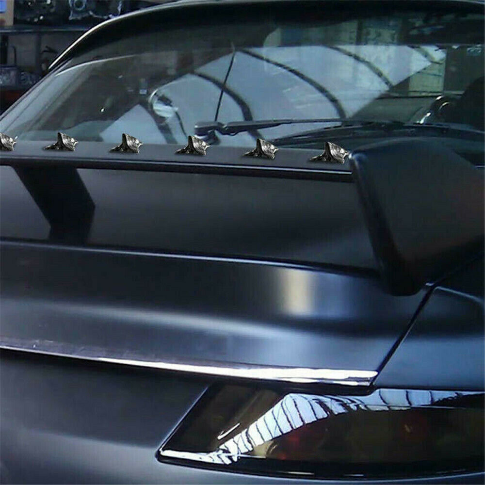 10Pcs/Set Carbon Fiber Shark Fin Diffuser Generator Car Wing Roof Spoiler Bumper