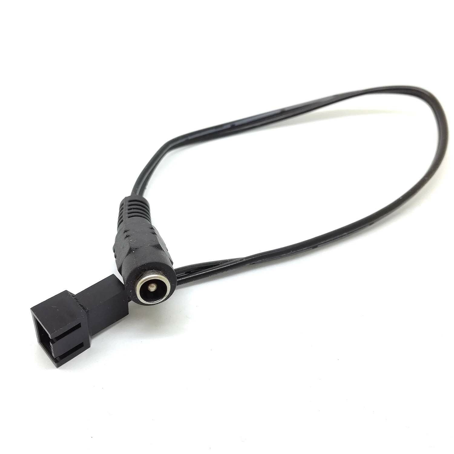 PC 3pin/2pin fans male to 5.5x2.1mm female DC Power cable 12v 9v 5v fan Route GM