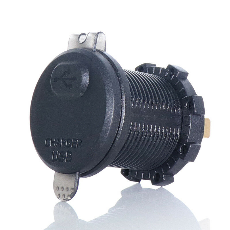 Universal Motorcycle QC3.0 USB +Type-C Ports LED Digital PD Fast Charger Adapter