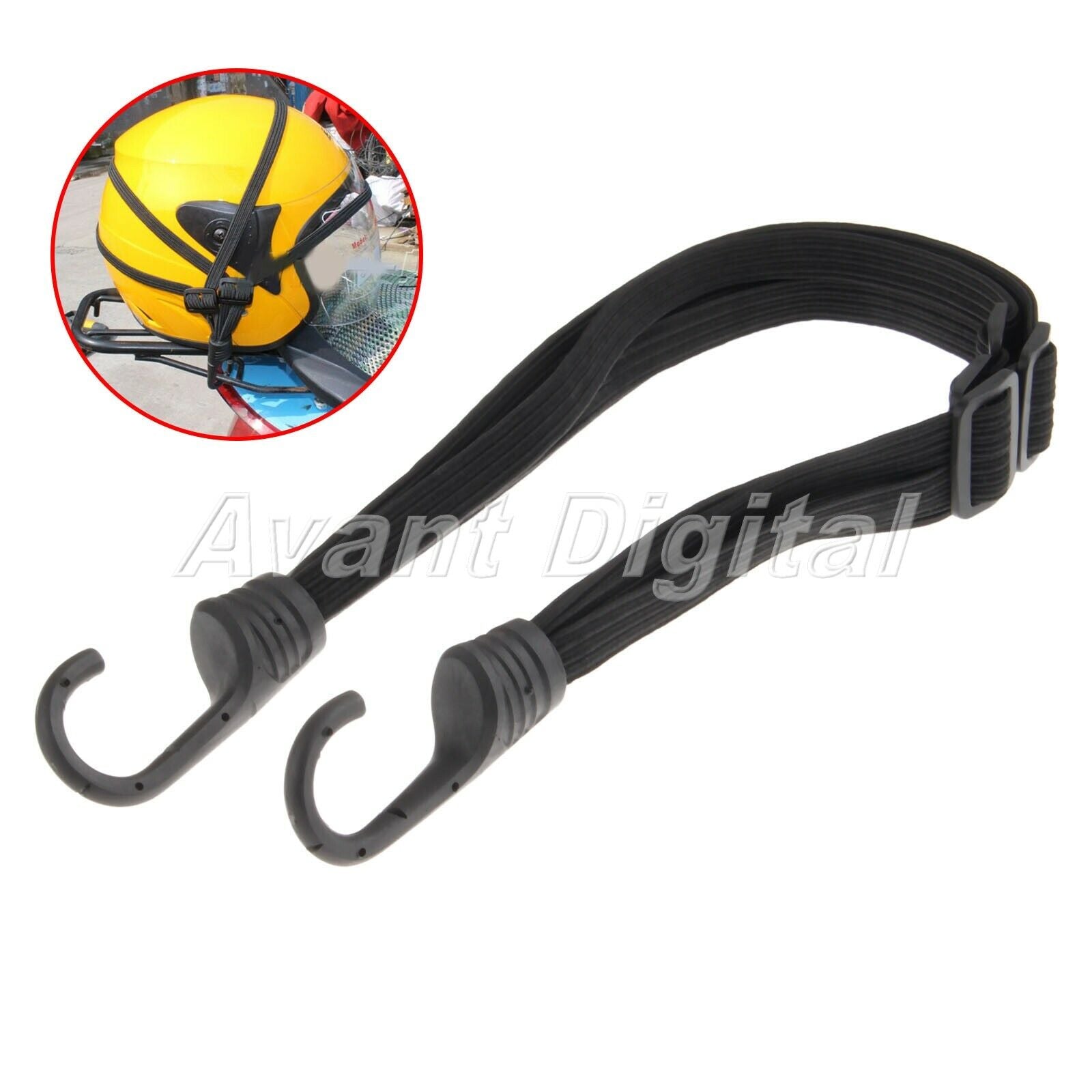 Strength Strong Retractable Helmet Luggage Elastic Rope Strap With Hooks Safe