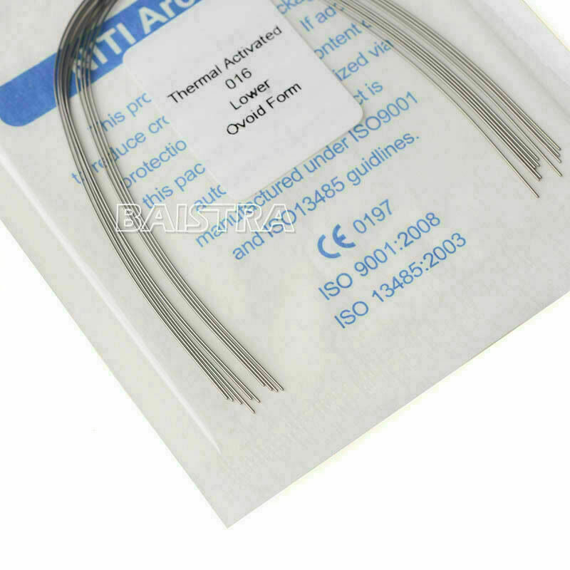 100 packs  Dental Thermal Activated Niti Arch Wires Orthodontics Round 016 Lower
