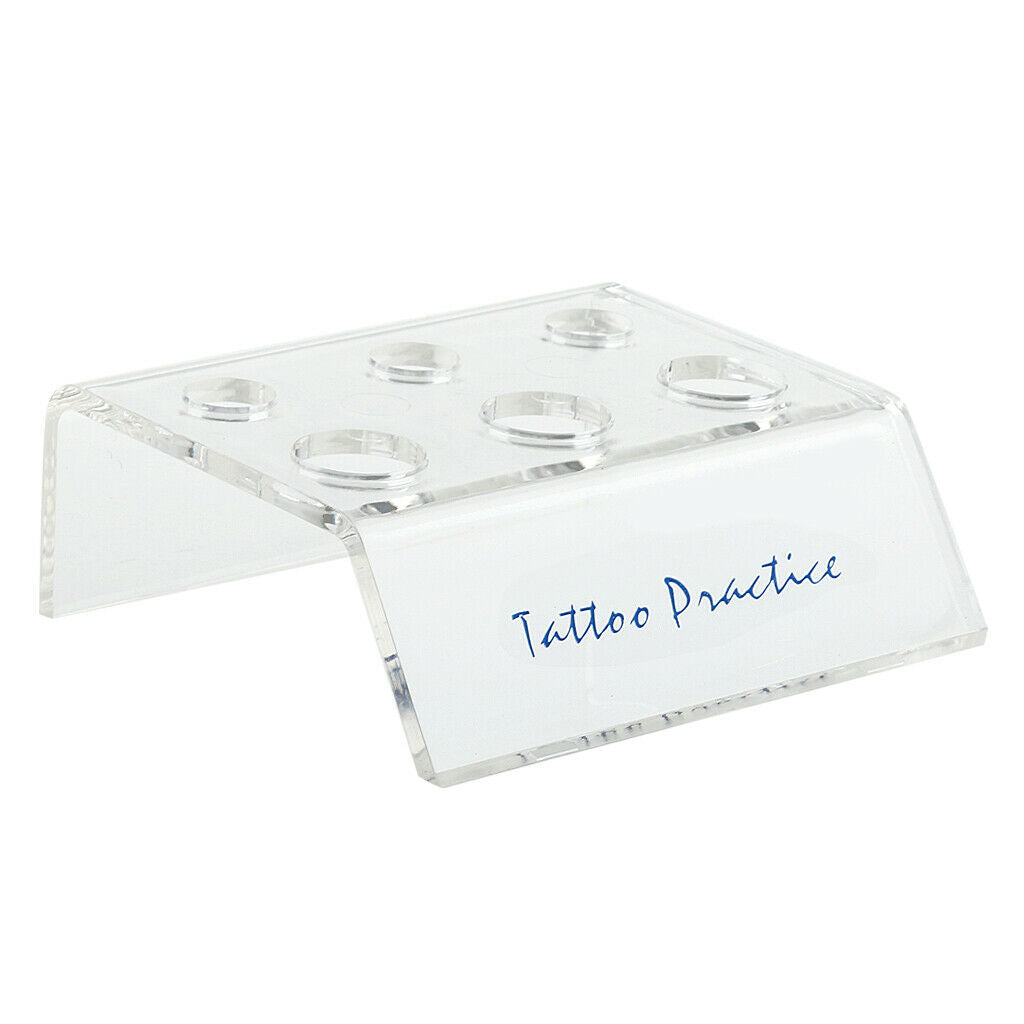 Plastic Tattoo Pigment Ink Cup Holder Stand 6 Holes Shelf Tatto Supplies