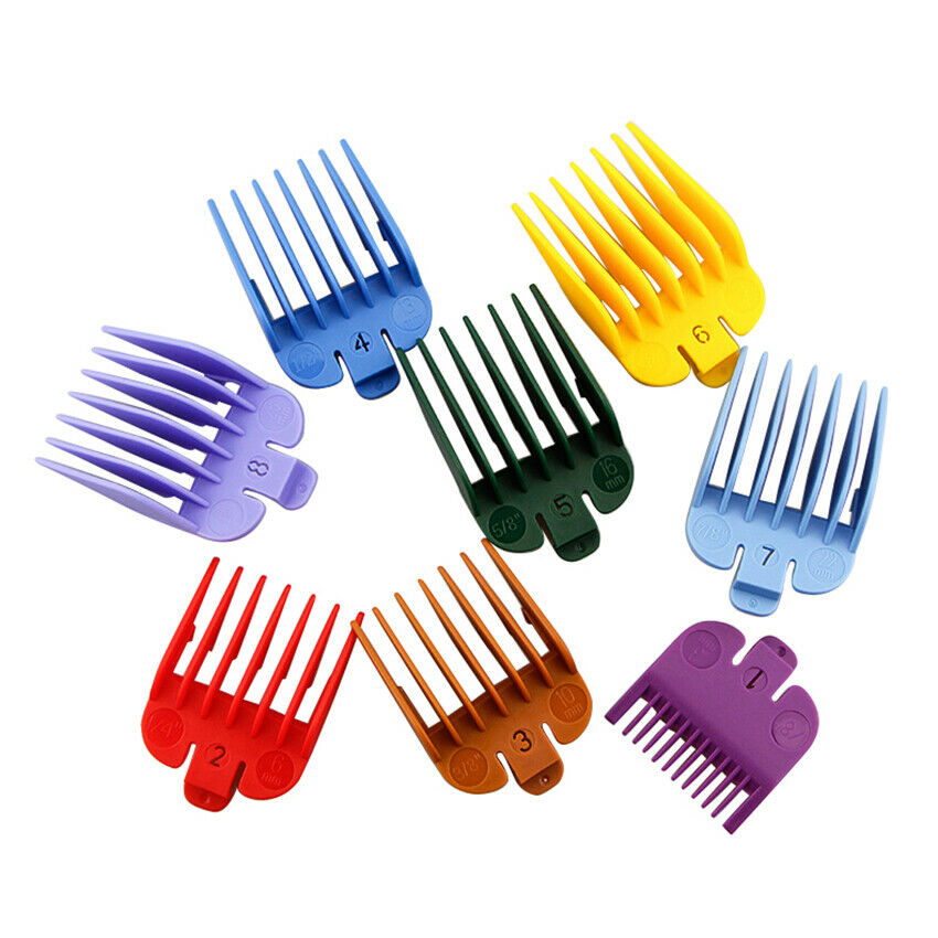 Electric Hair Clipper Haircutting Limit Comb Guide Attachment 8 Sizes Combs