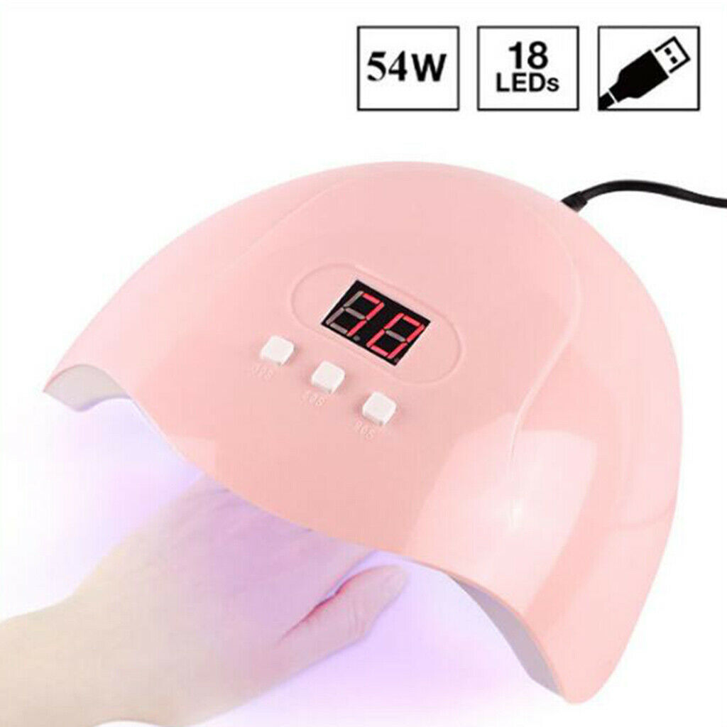 54W LED Nail Dryer UV Lamp Acrylic Gel Pro Fast Curing Manicure Machine