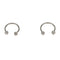 2Pcs Crystal Stainless Steel  Bar Lip Nose Ring Stud Body Piercing