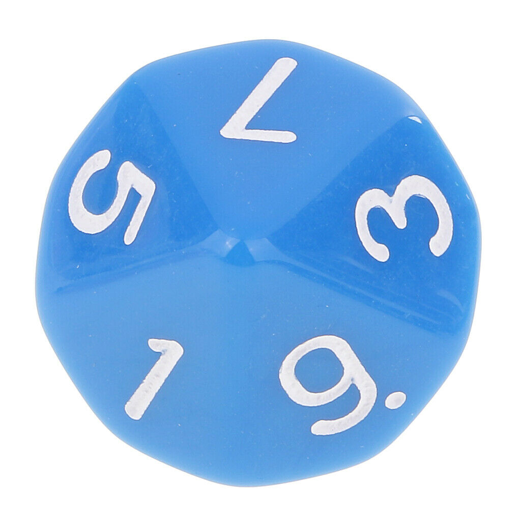 10 Pieces Dice Polyhedral Dices Accessory Party Fun Toys Table Gift New Blue
