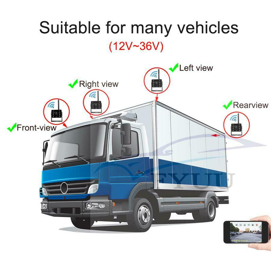 Wireless WIFI Reversing Rear View Camera Bus Trailer Truck RV Camper shockproof