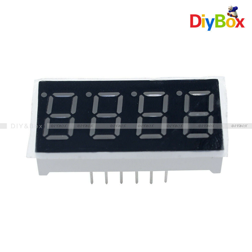 2PCS 0.36" 7 Segment 4 Digit Common Cathode 0.36" RED LED digital Display DIY