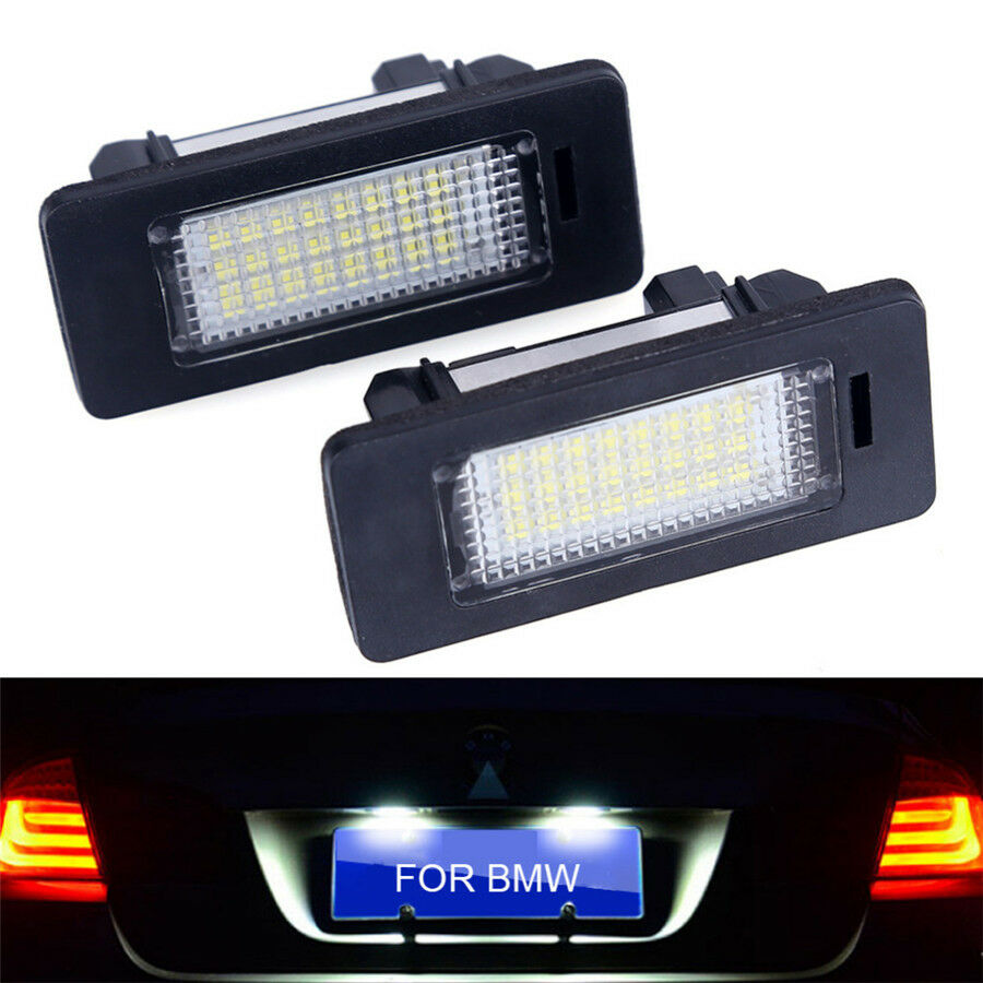 Durable License Plate Lights  Assembly 24-SMD Error Free LED Lamp Set for BMW