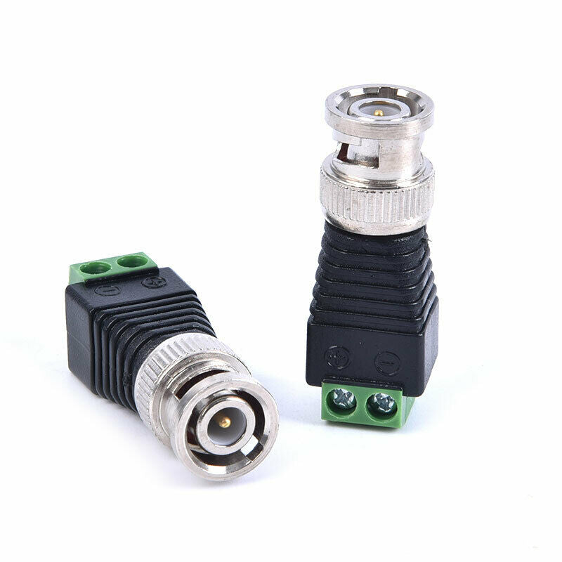 10Pcs/Set BNC Connectors for AHD CVI TVI CCTV Camera Coaxial/Cat5/Cat6 Cables FG