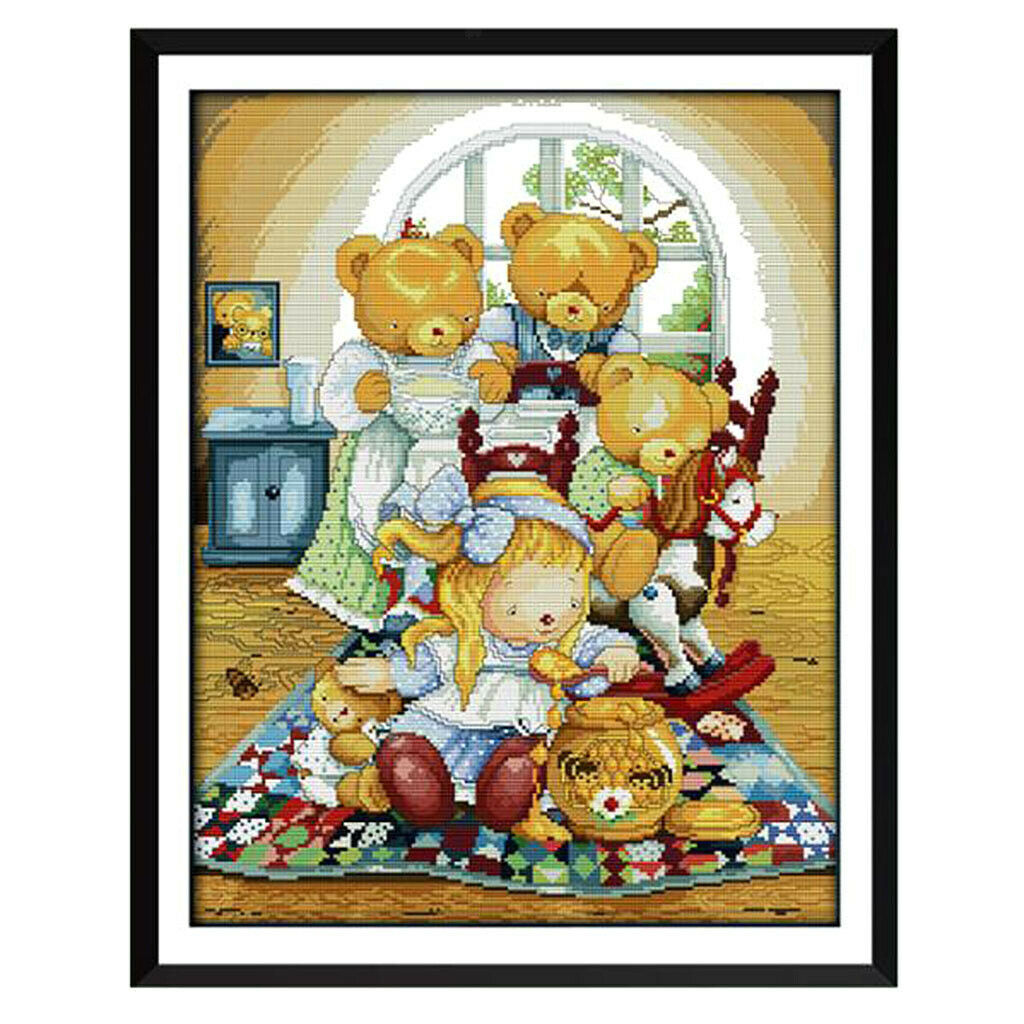 Handmade Family Bears Cross Stitch Embroidery Kit