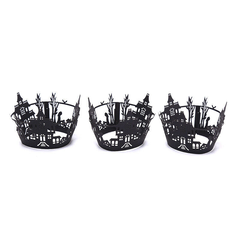 12pcs Halloween Decorations Cupcake Wrappers Case Cake Decorating Hallowe.l8