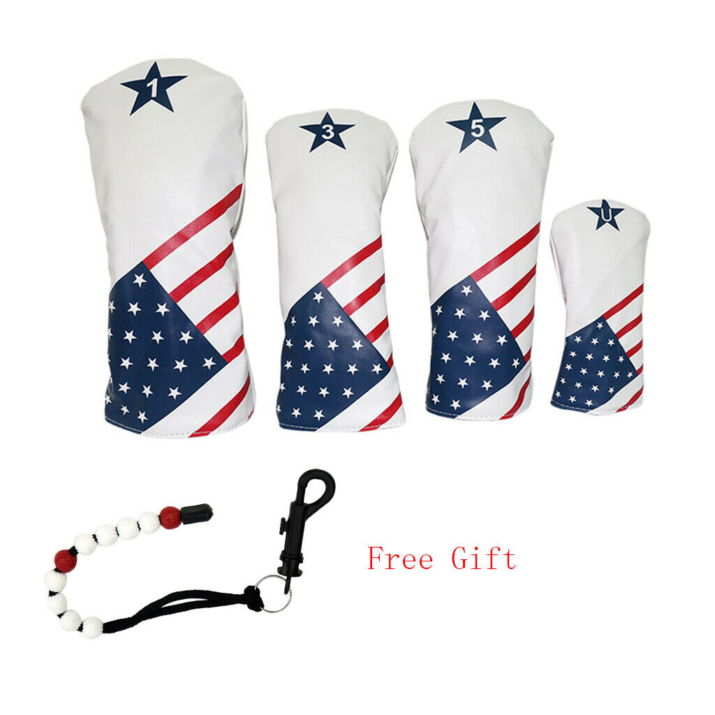 4pcs Club Head Covers Wooden Head Covers, Club Cover Protective Cover And Bead
