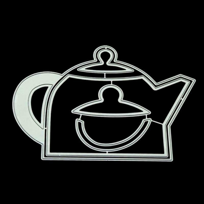 Tea Kettle DIY Metal Cutting Dies Stencil Scrapbooking Die Cuts Paper Card Decor