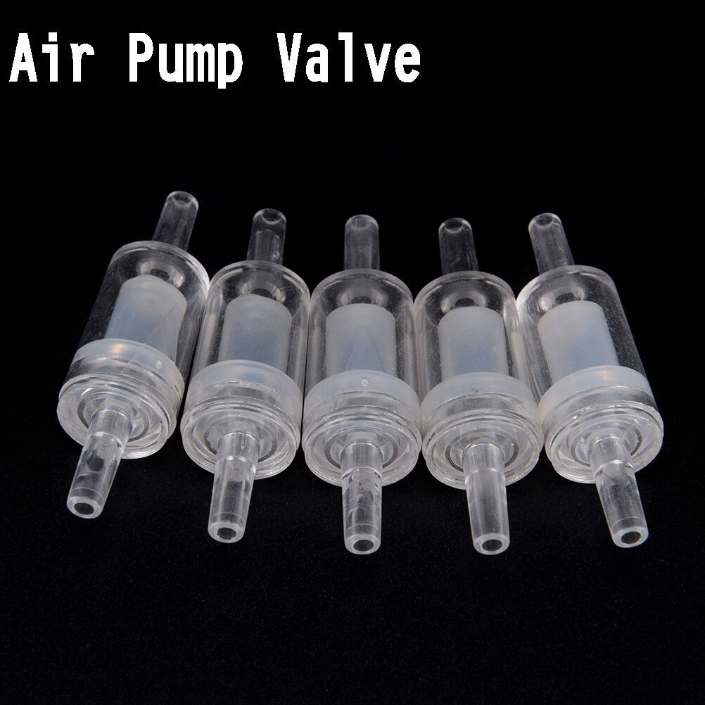 5X Aquarium Fish Tank Plastic Non Return Check Valve One Way Air Pumps Fil.l8