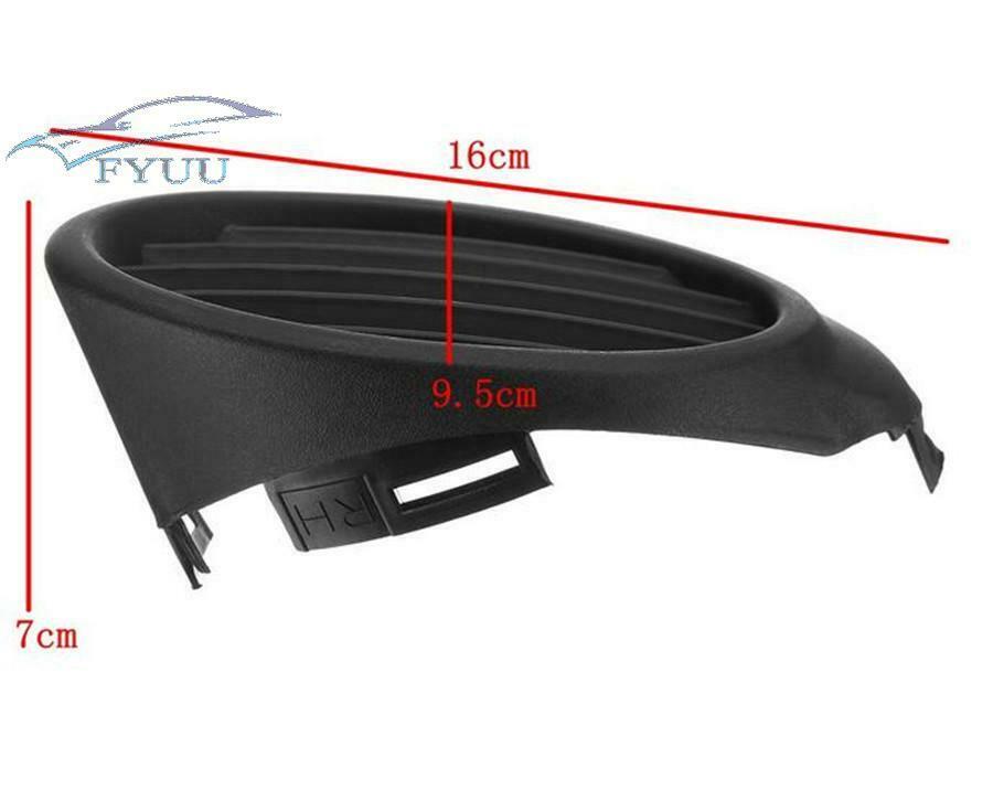 2PCS Front Right+Left Fog Light Cover Vent Grille For Ford Focus 2012-14 Black