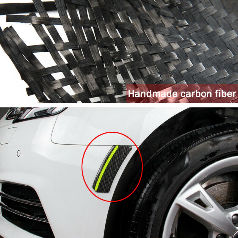 2PCS Vehicles Reflective Tape Carbon Fiber Sign Warning Mark Car Door Stickers