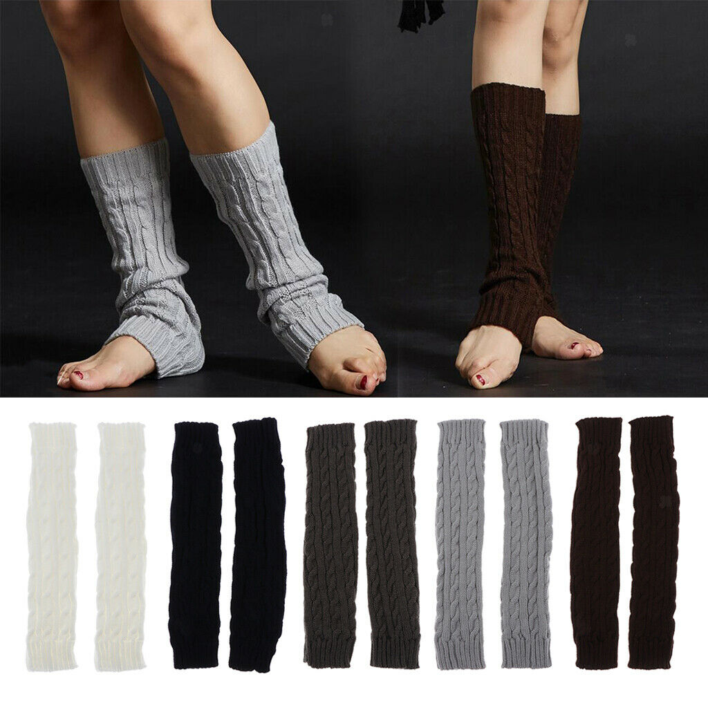 Multi Color Women Over Knee Socks Dance Gym Sport Long Socks White