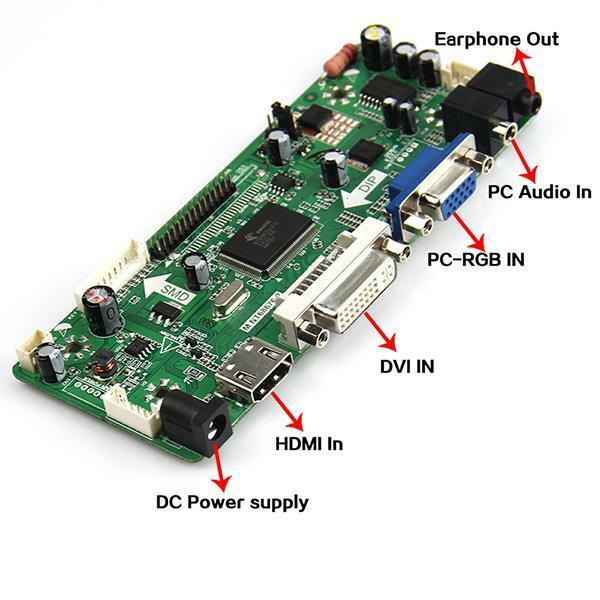 for LTN154AT01 CLAA154WA05A 1280x80015.4" Controller Board(HDMI+VGA+DVI+Audio)