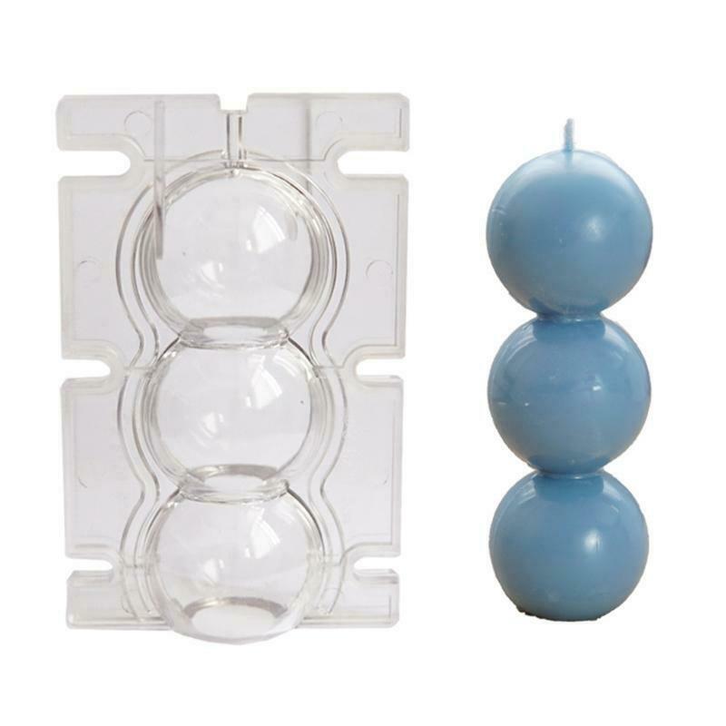 Simple 3-Ball Candle Plastic Mold Interesting Round Balls Scented Candle Mould