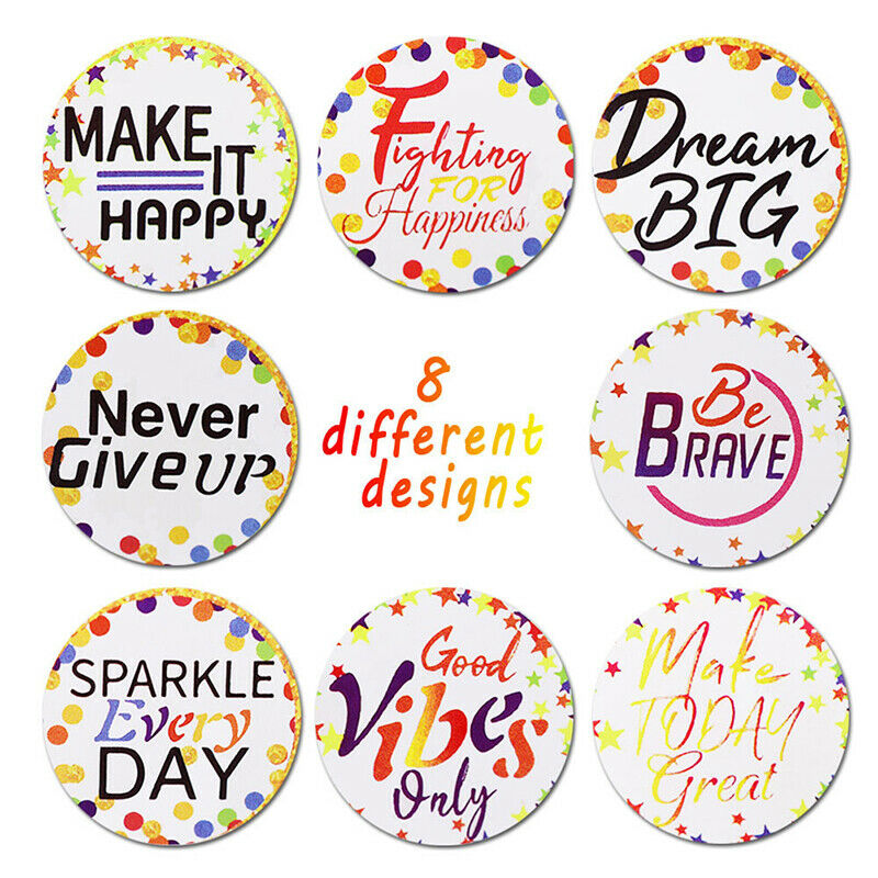 500 Pcs Reward Stickers Roll Cute Motivational Sayings Removable Stickers.l8