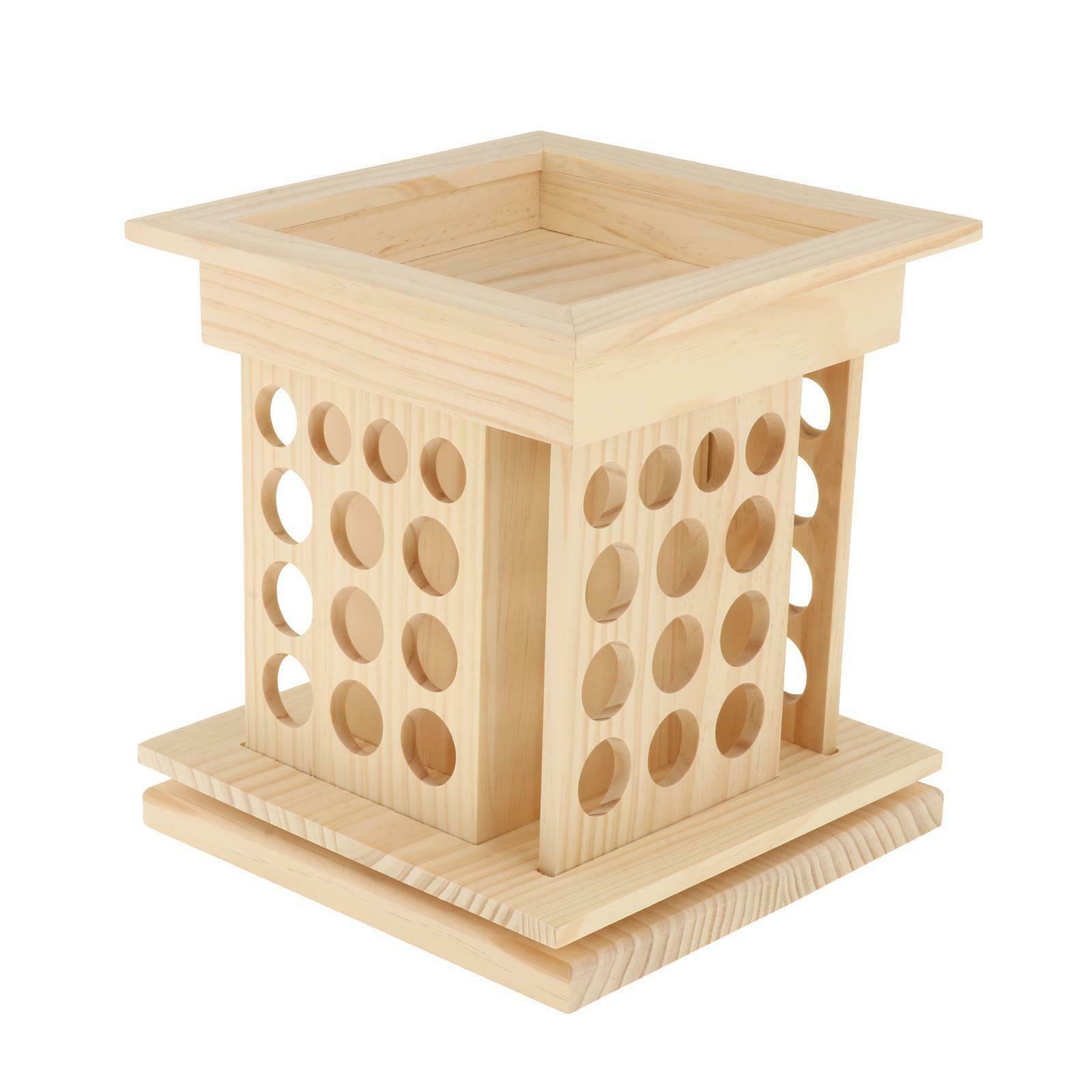52 Slot Essential Oil Bottle Wooden Storage Box Display Organizer Holder