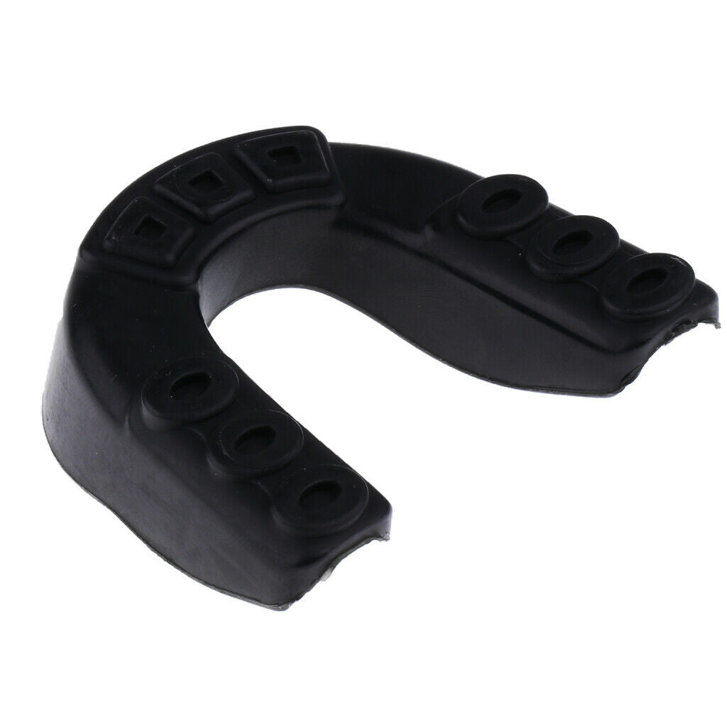 2Pcs Mouth Guard Gum Shield Boil Bite Mouthguard For Football Boxing Black