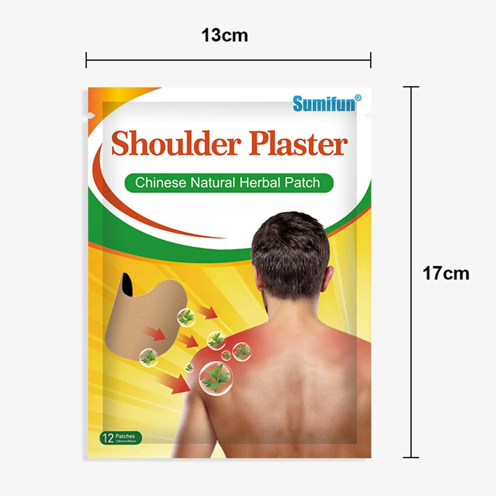 12 Pieces Natural Neck Shoulder Patch Chinese Pain Plaster Self Adhesive