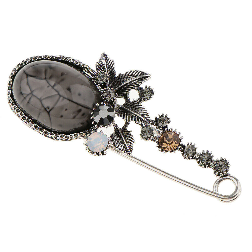 Stone Brooch Pin Women Girl Fashion Jewelry Clothes Accessory