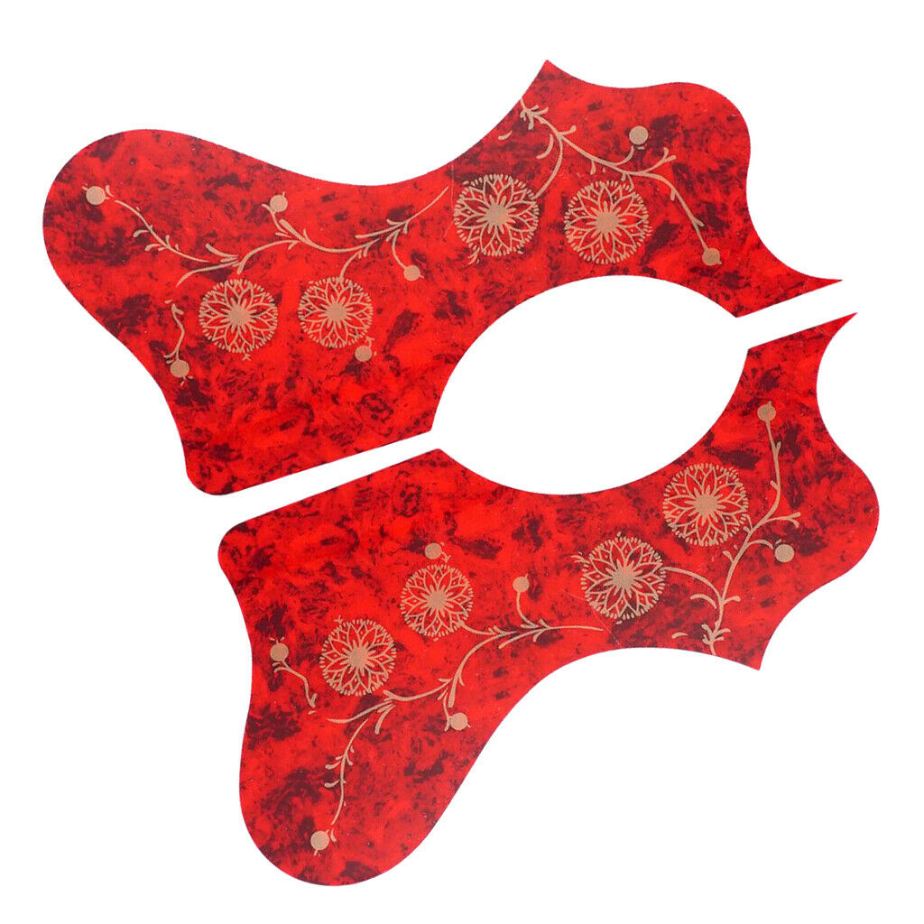 8Pcs Acoustic Guitar PVC Pickguards Self-adhesive Fireworks Printing DIY