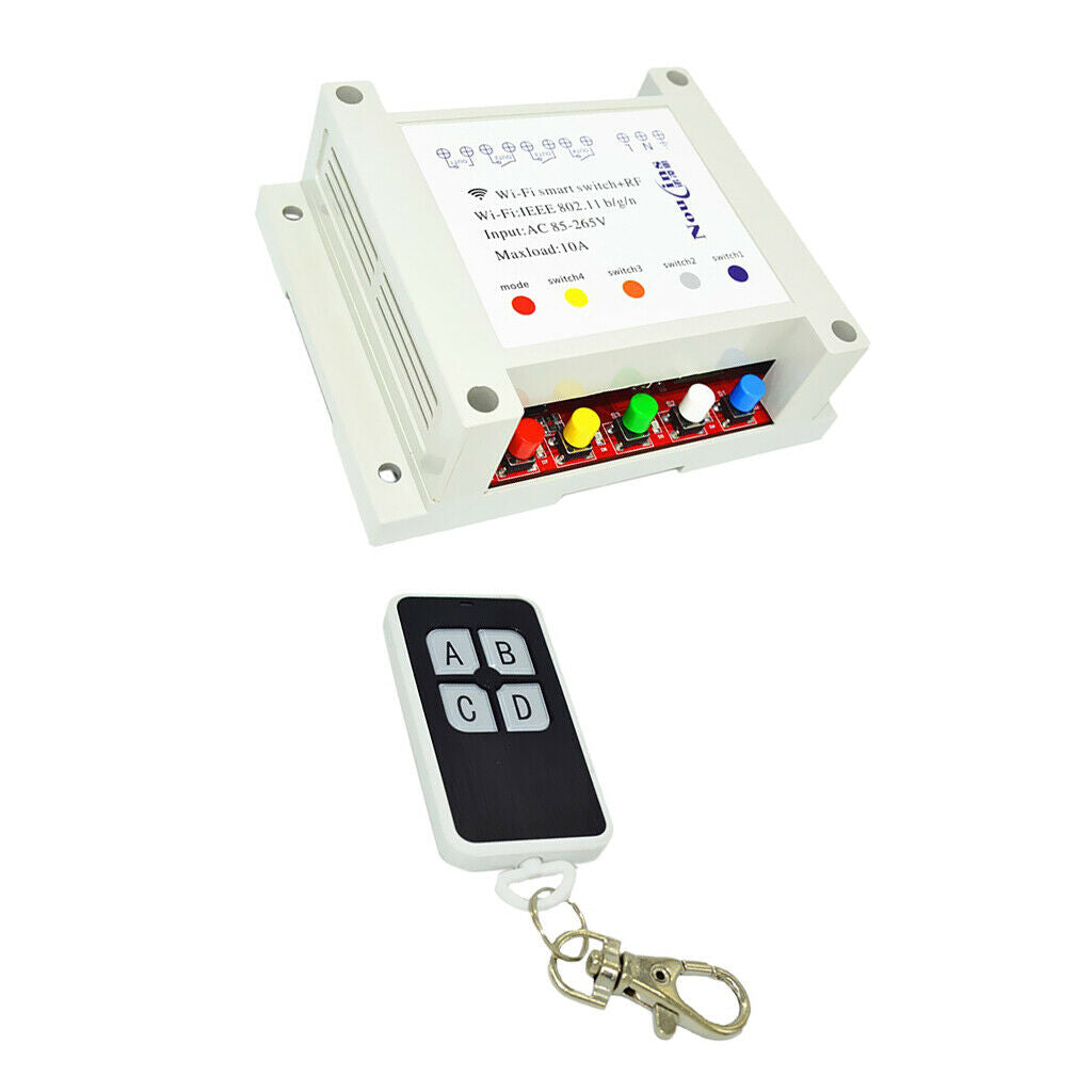 AC85-265V Wireless 4 Channel Switch WiFi For Home Automation App Control #6