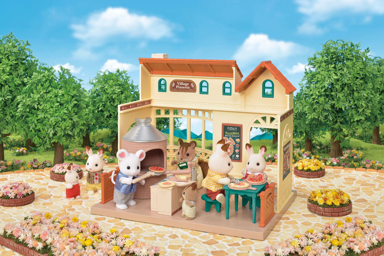 Sylvanian Families Village Pizzeria 5324 Set Childrens inc 31 Pieces Ages 3+