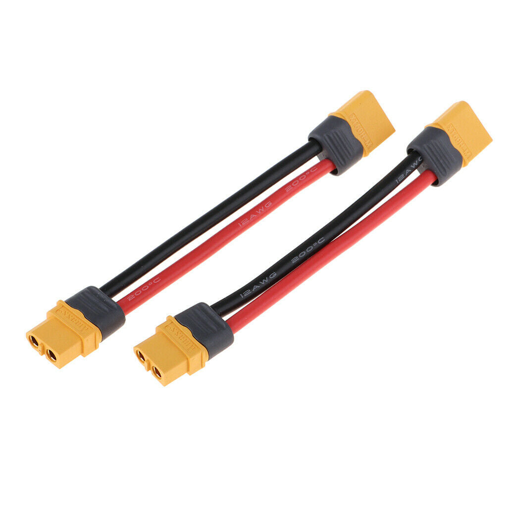 2pcs XT60/XT-60 Male to Female Connector with 40cm 14AWG Silicone Cable Wire