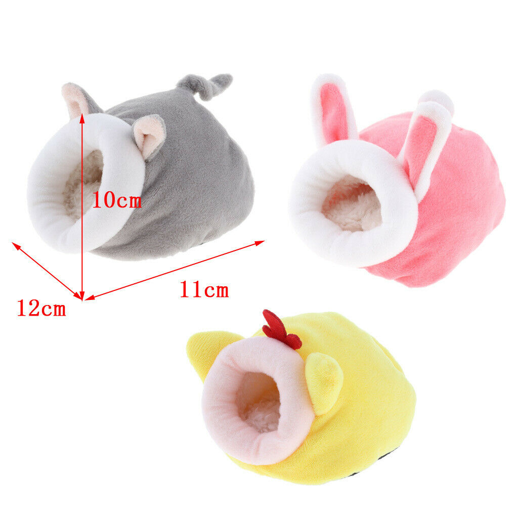 2 Pack Hamster Bed Soft & Warm Cushion for Small Animal - Warm House Sleep Mat