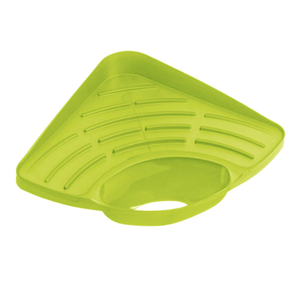 Kitchen Triangle Sink Storage Rack Shelf Green For Sponge Soap