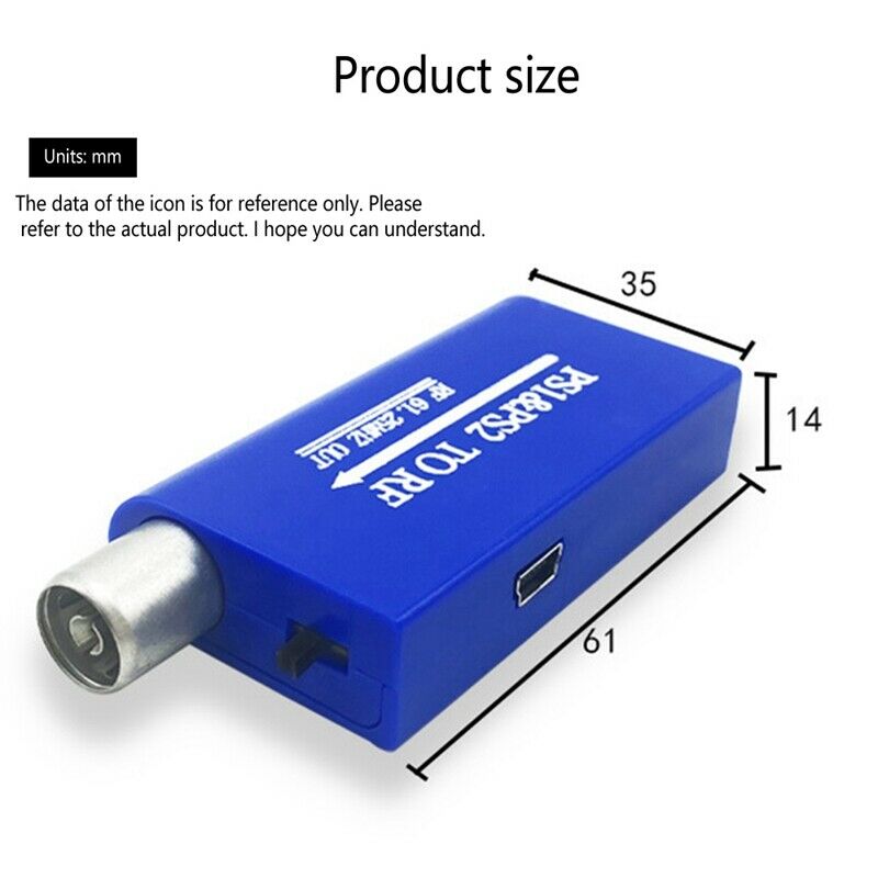 Signal Converter, Ps1/Ps2 to Rf Cable Old Tv Signal Rf Converter Is Suitable fM8