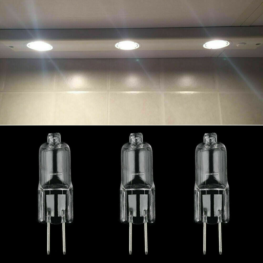 10 PCS 10 Watt 12 Volt Halogen Light Bulbs G4 Base Bi-Pin 12V 10W T3 JC Lamp