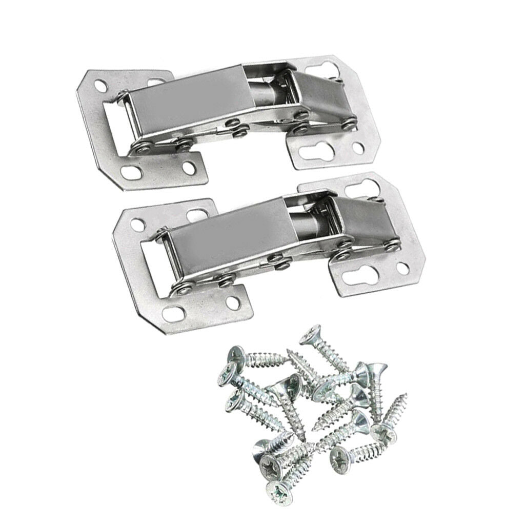 2x 3'' Safety Door Hydraulic Hinges Full Overlay Kitchen Furniture Hardware