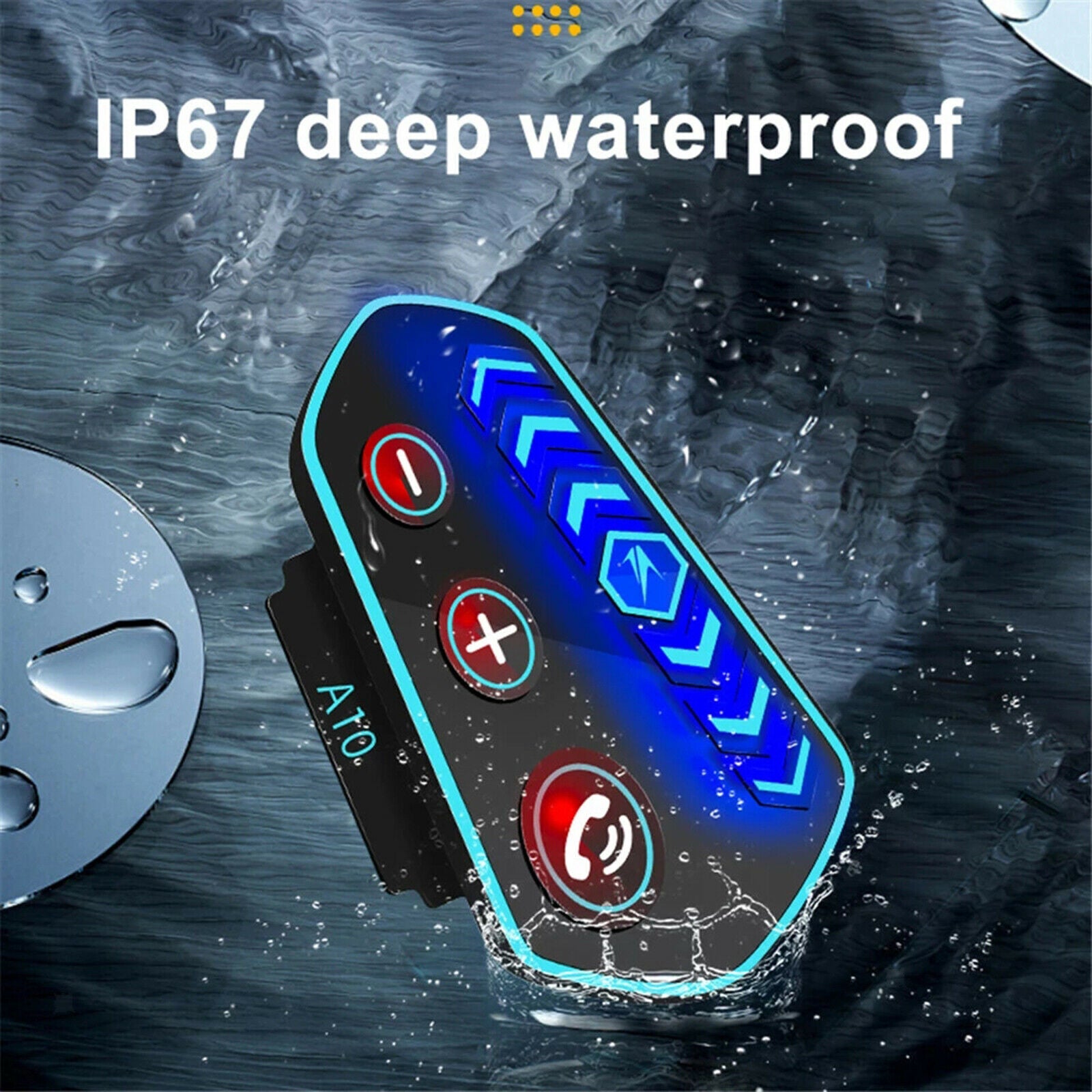 Rechargeable Motorcycle Helmet Headset Waterproof Bluetooth Headphone 2600mA