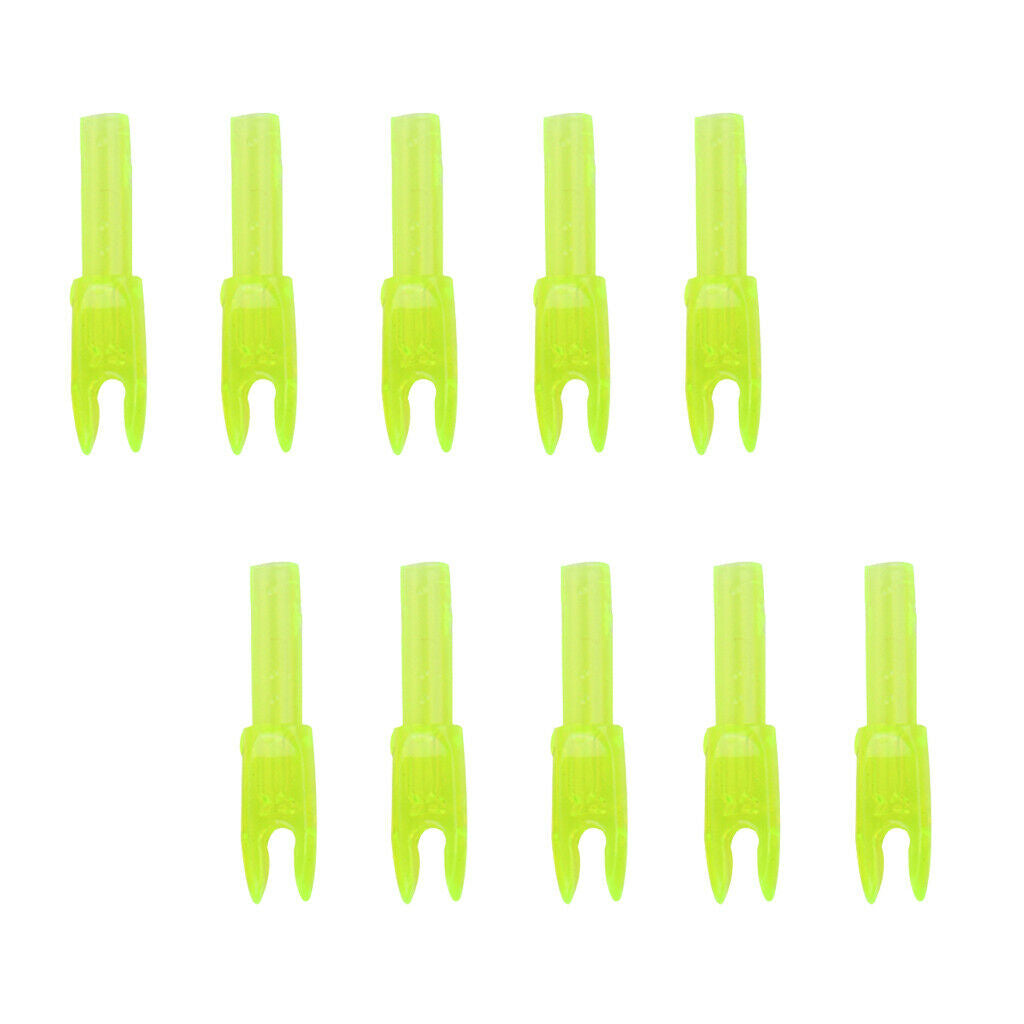 10pcs Archery plastic Nock Arrow Shaft End Accessories transparent yellow