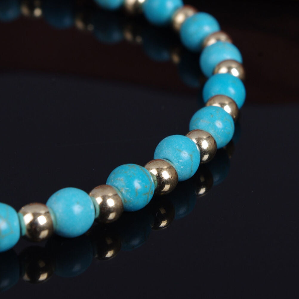 Punk Boho Turquoise Beads Anklets Tassels Bracelet Womens Foot Chain Ankle.l8